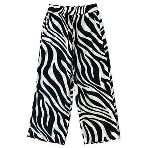 Rachel Zoe Zebra Print Linen Blend Wide-Leg Palazzo Pants Women's XS